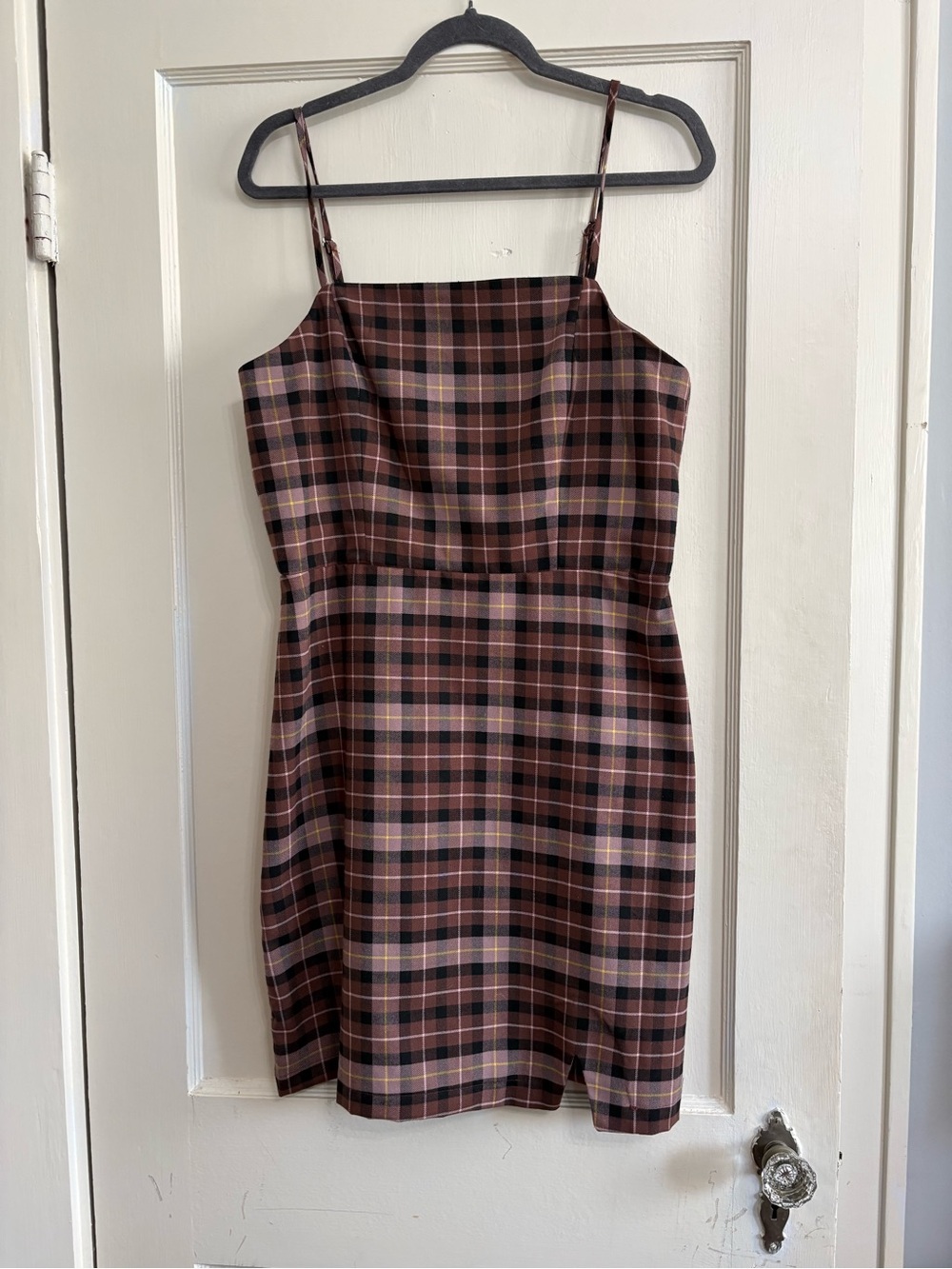 Plaid Spaghetti Strap Plaid Dress